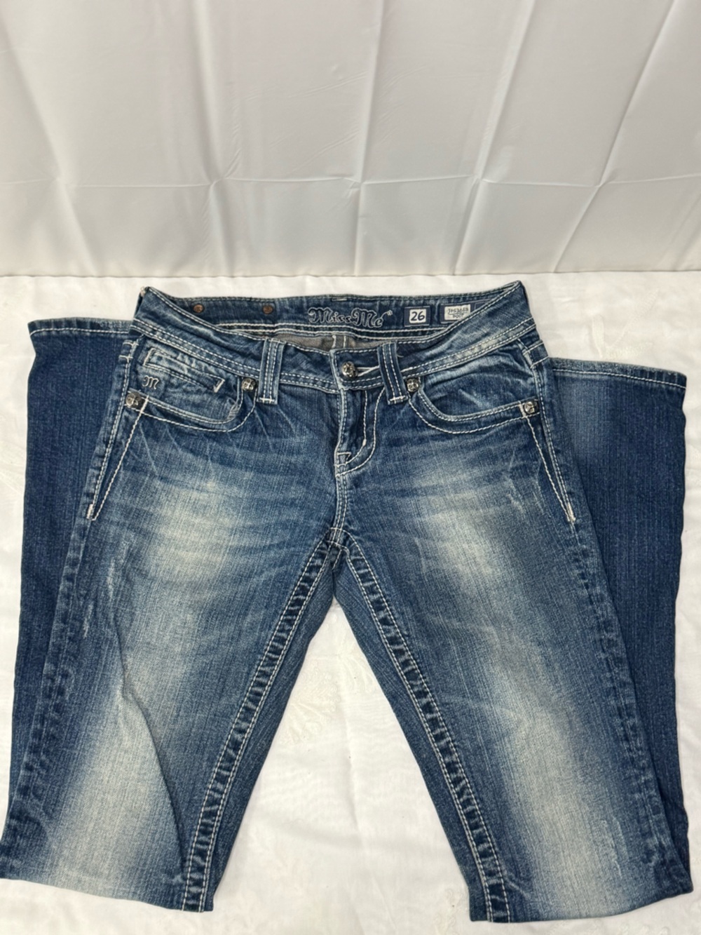 Miss Me Cross Bootcut Jeans 26 - Picture 10 of 14